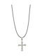 Women's Cross from Steel with Cord