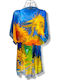 Rochie Poncho Femei Fs24 Albastru Galben Mărime Universală Intl