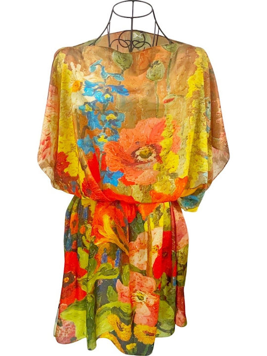 Women's Poncho Dress 24mn Red Havana Brown One Size Intl
