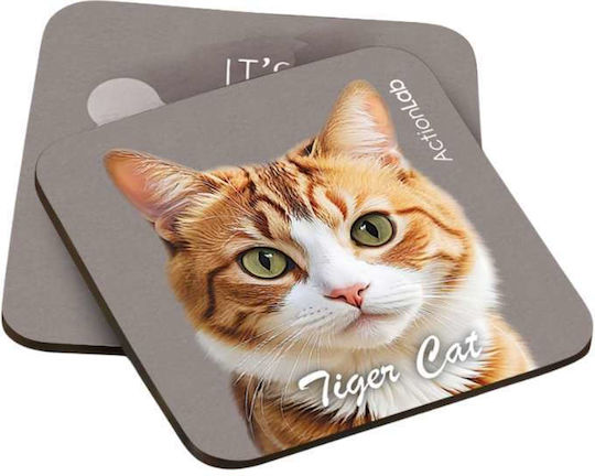 ActionLab Coaster Wooden Gray 2pcs ActionLab Coaster Wooden Gray 2pcs
