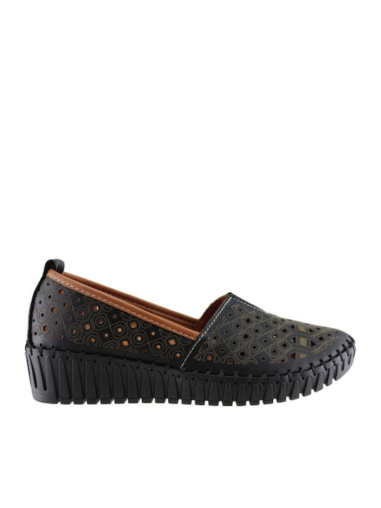 Women's Slip-On Leather Black