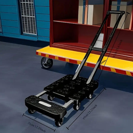 Transport-Wagen Folding for Load Weight up to 200kg in Schwarz Color