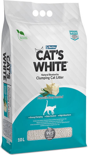 Cat's White Bentonite Cat Litter with Scent Marseille Soap 10lt