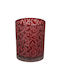 ArteLibre Laterne Glas Rot 10x10x13cm 1Stück
