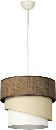 City Lux Висящо Осветително Тяло Кафяв с Цокъл E27 35x35см.
