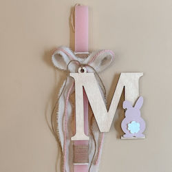 Προσωποποιημένη Πασχαλινή Λαμπάδα "bunny Monogram"
