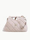 Leder Damentasche Handtasche Ecru