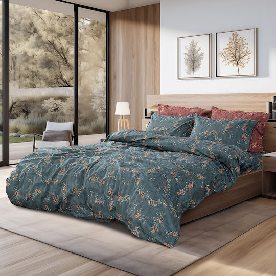 Beauty Home Duvet Set Queen 220x240cm Art 12217 Gemini Cypress Green 3pcs