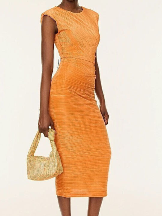 Sommer Midi Abendkleid Orange