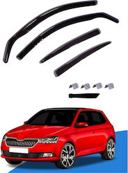 Set Front and Back Car Windbreakers for Skoda Fabia 4 Pieces