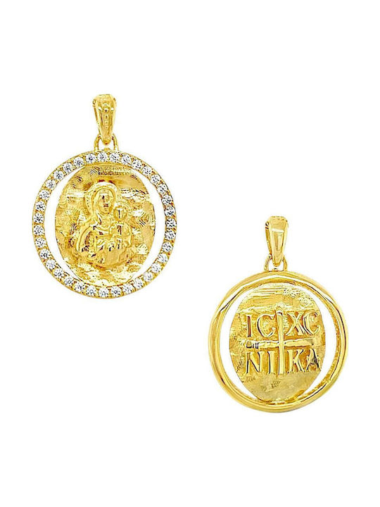 Xryseio Anhänger Kinder Amulett Beidseitig Konstantinato aus Gold 9K FL1193