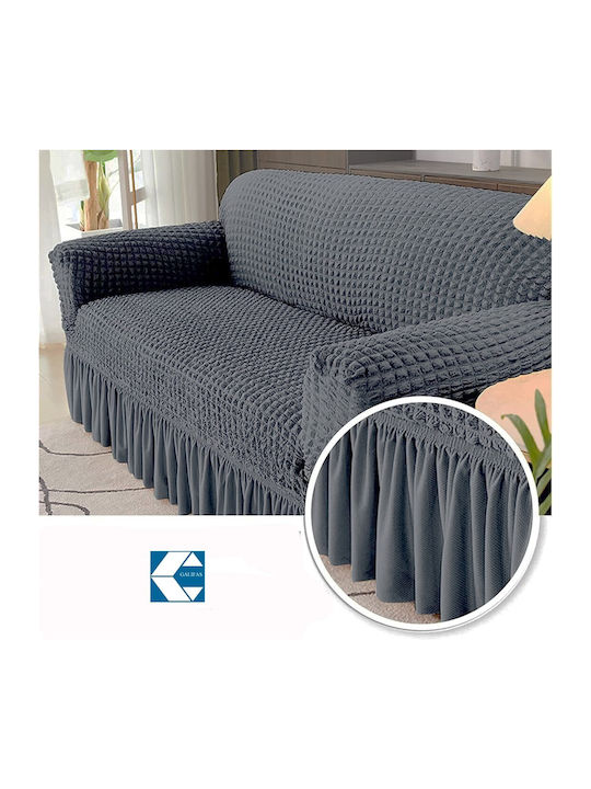Galifas Elastic Cover for Two Seater Sofa Grey 1pcs GBY-207015-2