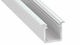 White Aluminum Profile Type G 1m + Milky Lens