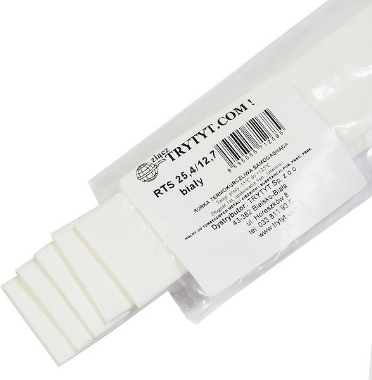 5x Shrink Sleeve Rts 25.4/12.7 White