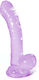 Crushious Ρεαλιστικό Dildo με Όρχεις και Βεντούζα Μωβ 17.5cm