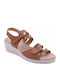 Anatomic Women's Leather Ankle Strap Platforms Brown