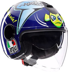 AGV Eteres Jet με Sun Visor ECE 22.06 Rossi Misano 2015
