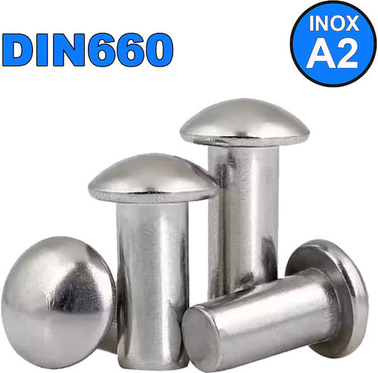 Inox Kiss Πριτσίνια Inox M3x8mm 100τμχ