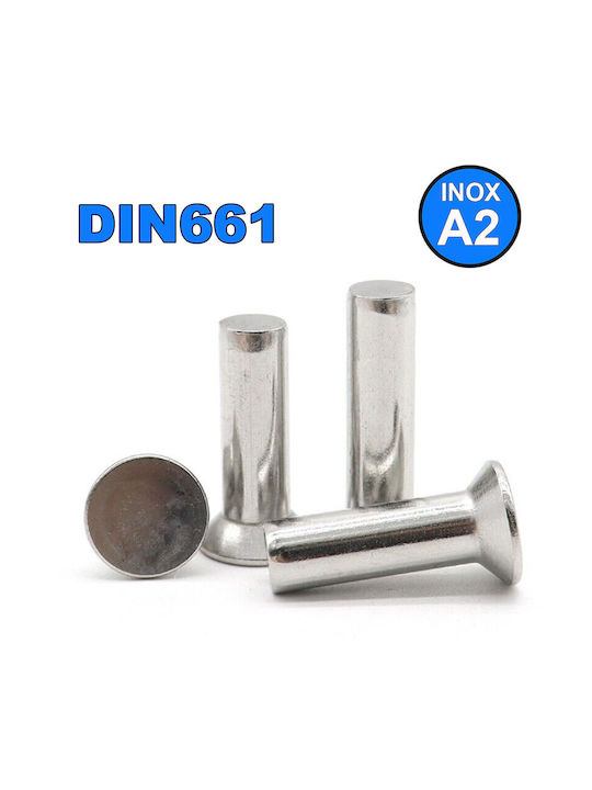 Inox Kiss Πριτσίνια Inox M4x10mm 100τμχ