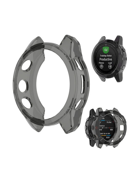 Best Accessories Silicone Case In Black Transparent Color Garmin Fenix 7 Best Accessories Silicone Case In Black Transparent Color Garmin Fenix 7