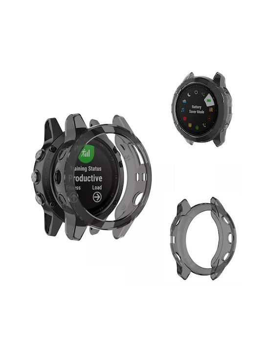 Beste Zubehör Silikonhülle in Schwarz Transparent für Garmin Fenix 6 6 Pro Beste Zubehör Silikonhülle in Schwarz Transparent für Garmin Fenix 6 6 Pro