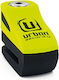 Urban Motorcycle Disc Brake Lock with 5.5mm Pin in Yellow
