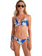 Slip Bikini Cu Dantelă Albastru