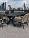 Alley 6-Piece Outdoor Dining Set Anthracite E68421 S