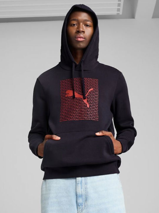PUMA Φούτερ με Κουκούλα Navy Μπλε