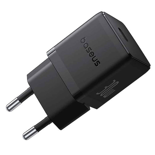 Baseus Încărcător Fără Cablu cu Port USB-C 30W Livrarea energiei Negruς (Palm)