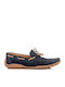 Leder Herren Mokassins in Blau Farbe