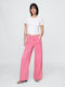Damenjeans Mittelhohe Taille in Weit geschnittener Linie Sugar Pink