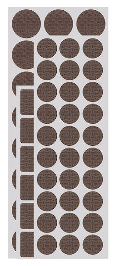 Topex Möbelsocken Quadratische mit Aufkleber 15x15mm 120Stück