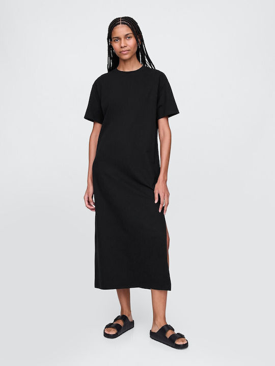 Sommer Midi Damenkleid Gestrickt True Black