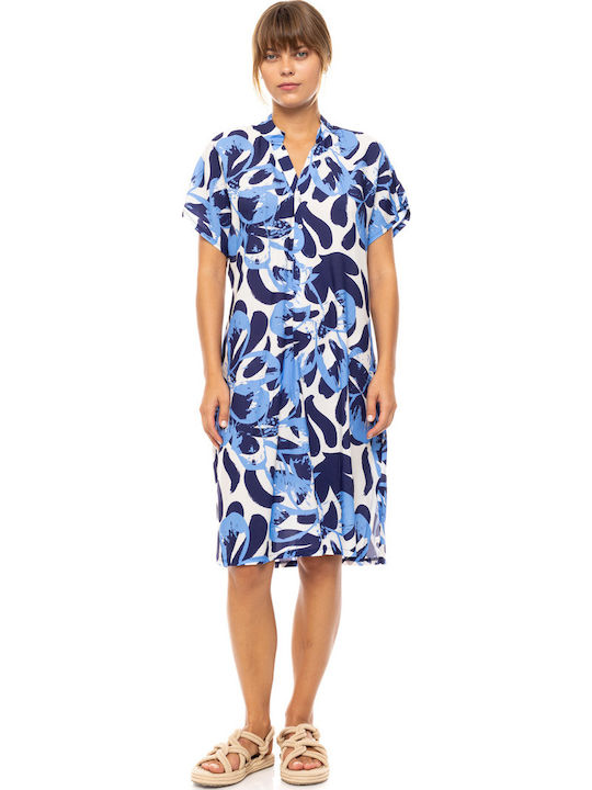 Women's Beachwear Pink Label Abstract Floral Viscose Short Sleeve