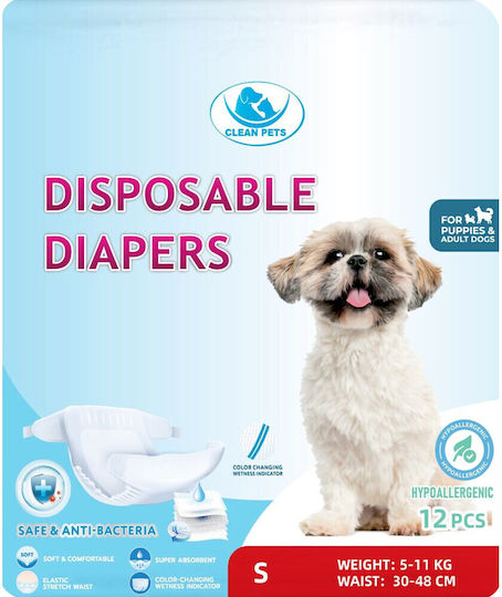 Clean Pets Schimb de scutece pentru câini 12buc