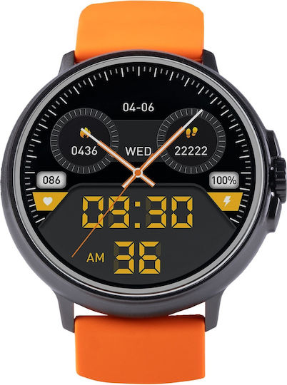 Vivax Life PRO2 Aluminium Smartwatch με Παλμογράφο (Πορτοκαλί)