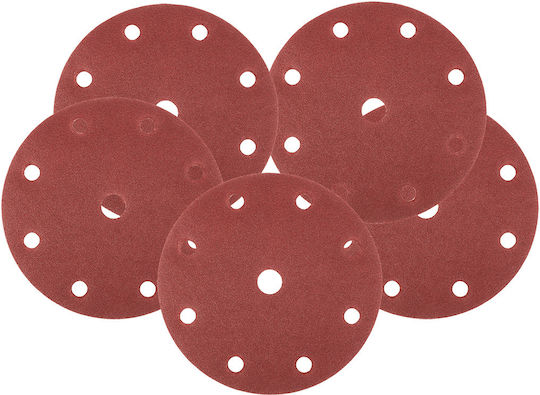 Topex Exzenterschleifer-Schleifblatt K180 mit Löchern 150x150mm Set 5Stück