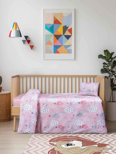 Madi Set Baby Bettlaken Für Krippe Baumwolle Rosa 120x170cm