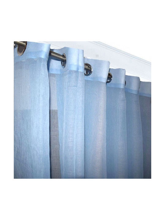 To megalo pazari Curtain With Grommets Light Blue 270x280cm