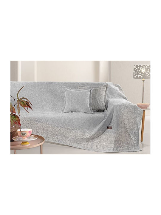 Guy Laroche Perth Zweisitzer-Sofa Überwurf Chenille 180x250cm Graue