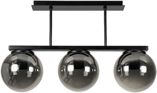 City Lux Deckenleuchte Schwarz mit Fassung E27