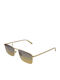 Kypers Men's Sunglasses with Gold Metal Frame and Brown Polarized Lens