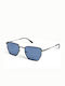 The Glass of Brixton Unisex Sunglasses with Gray Metal Frame and Blue Lens BS249 08