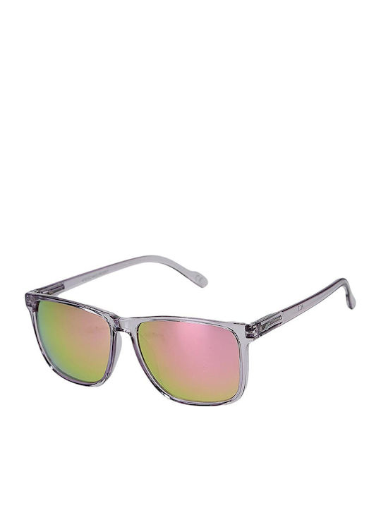 4F Unisex Sonnenbrille mit Gray Kunststoff Gestell und Mehrfarbig Spiegel Linse 4FWSS25ASUNU068-56S