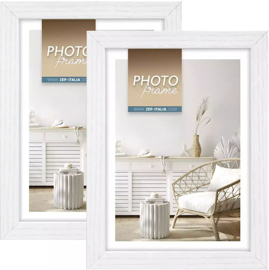 ZEP Wooden Photo Frame with Brown Frame Colour 2 Pieces