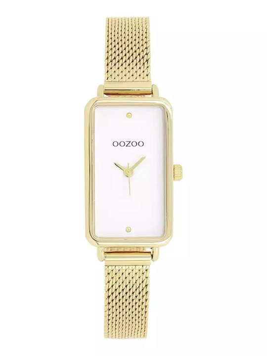 Oozoo Timepieces Γυναικείο Ρολόι 19mm Μπαταρίας με Χρυσό Μεταλλικό Μπρασελέ
