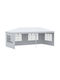 Outsunny Сгъваема киоска Градина С LED Бял 5.8x2.9м