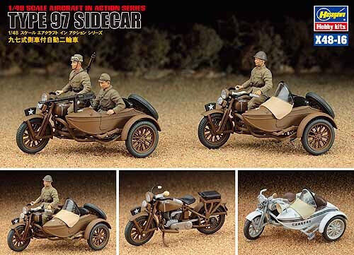 Hasegawa Φιγούρα Μοντελισμού Type 97 Sidecar X48-16 1:48 Ha-36116