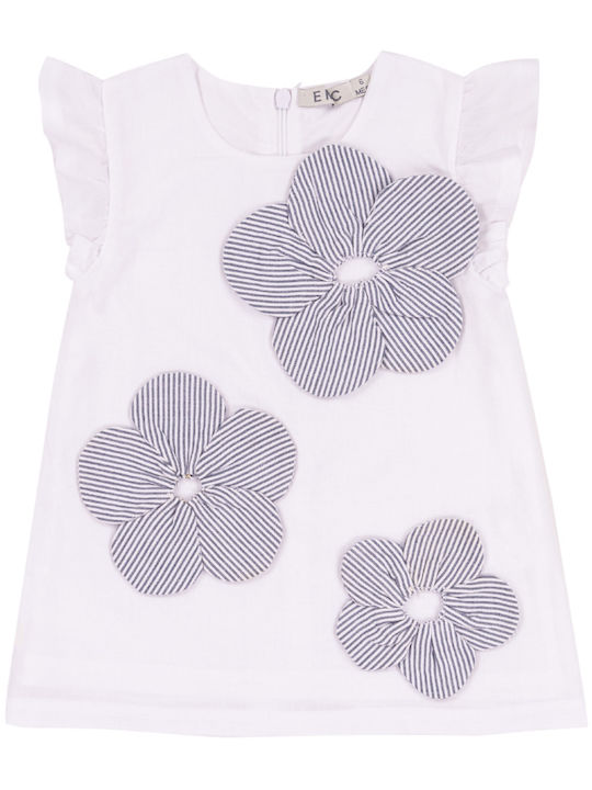 Kinderkleid Blumen White